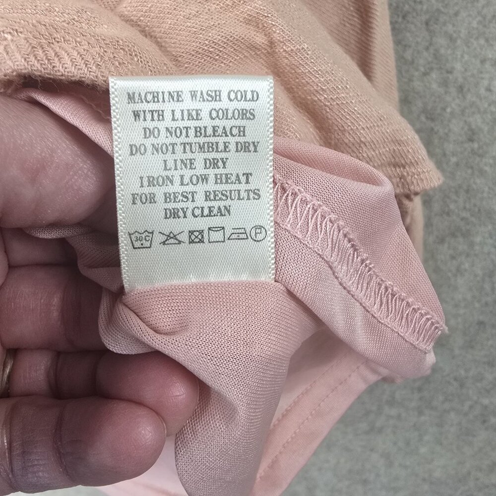 New In Womens Ruffled Hemline Dress S Pink Rayon & Polyester Blend - Picture 6 of 8